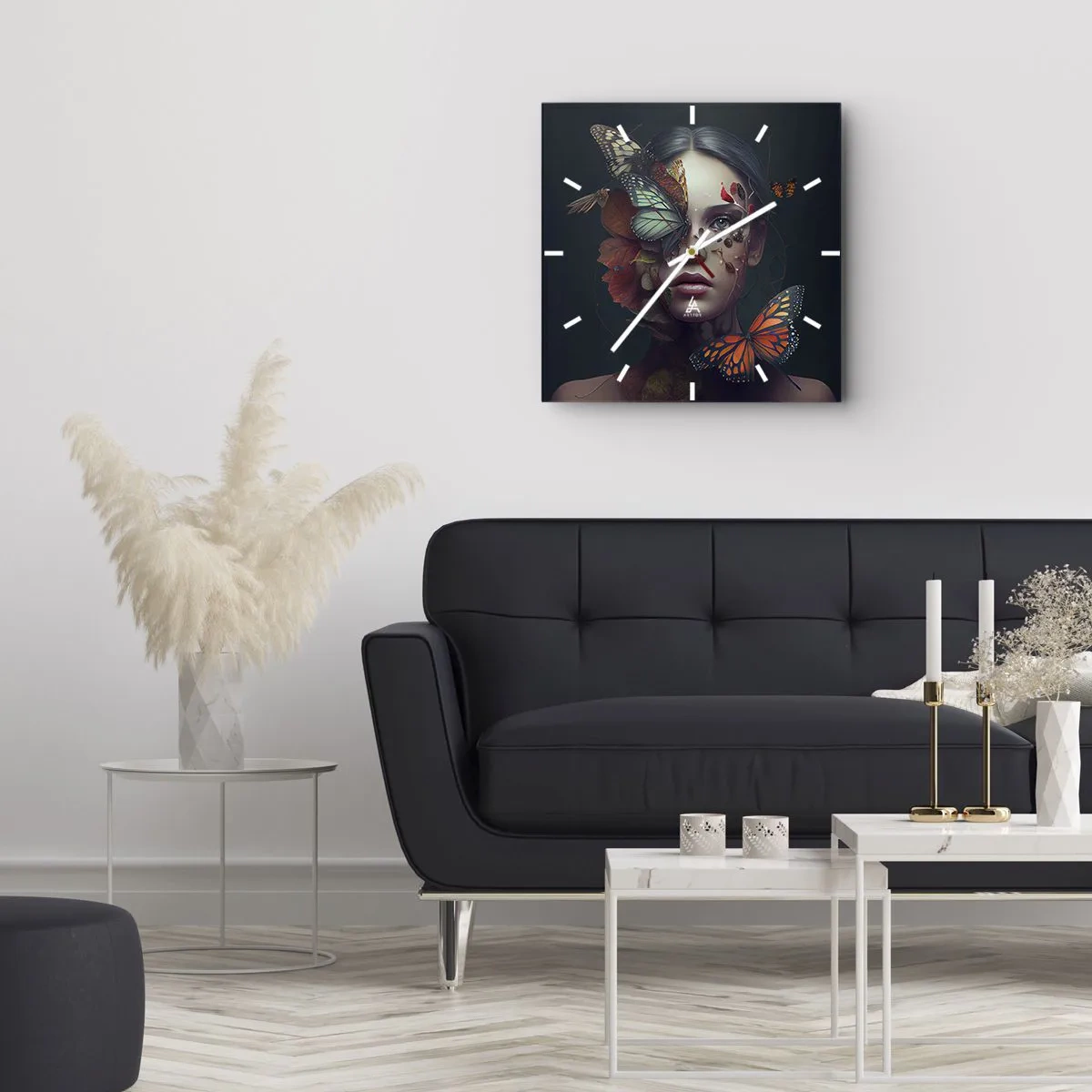 Wandklok - Klok - Een prachtige metamorfose - 40x40 cm