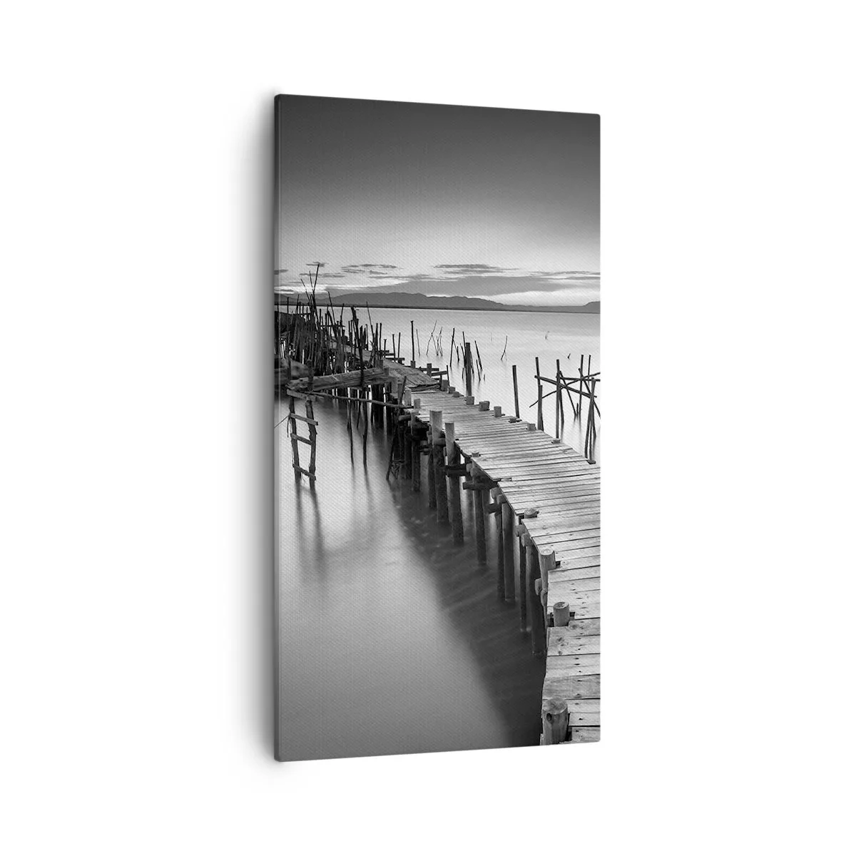 Schilderen op canvas - De rust van een vergeten kust - 55x100 cm