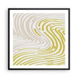 Poster in een zwarte lijst - Een compositie met een zachte buiging - 60x60 cm