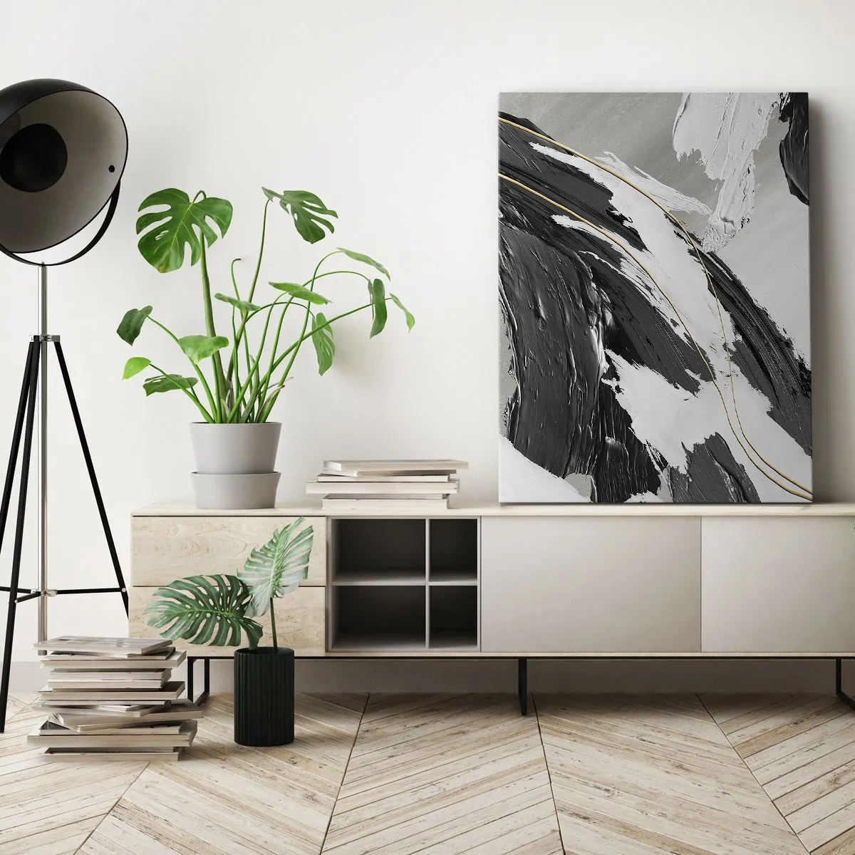 Schilderen op canvas - Abstractie op grote schaal - 50x70 cm