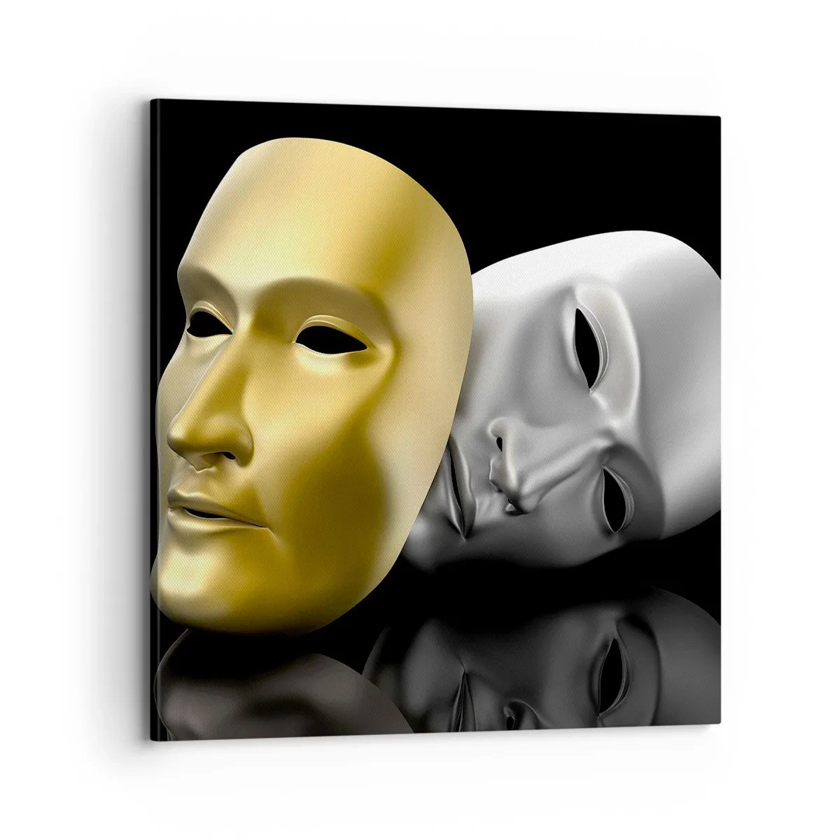 Schilderen op canvas - Het leven is theater - 70x70 cm