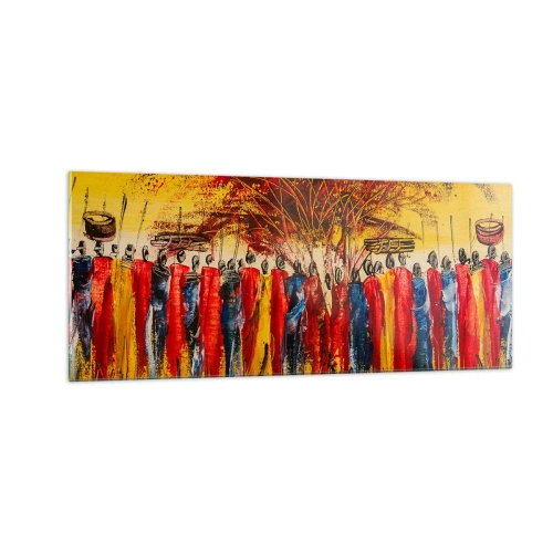 Schilderen op glas - Daar, daar, daar gaan ze - 100x40 cm