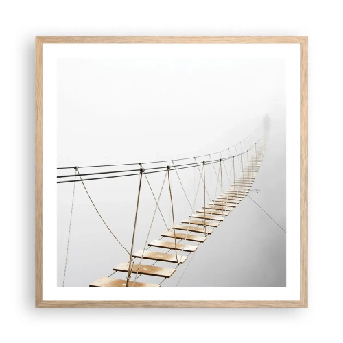 Een poster in een licht eiken lijst - Waar zal het je brengen? - 60x60 cm