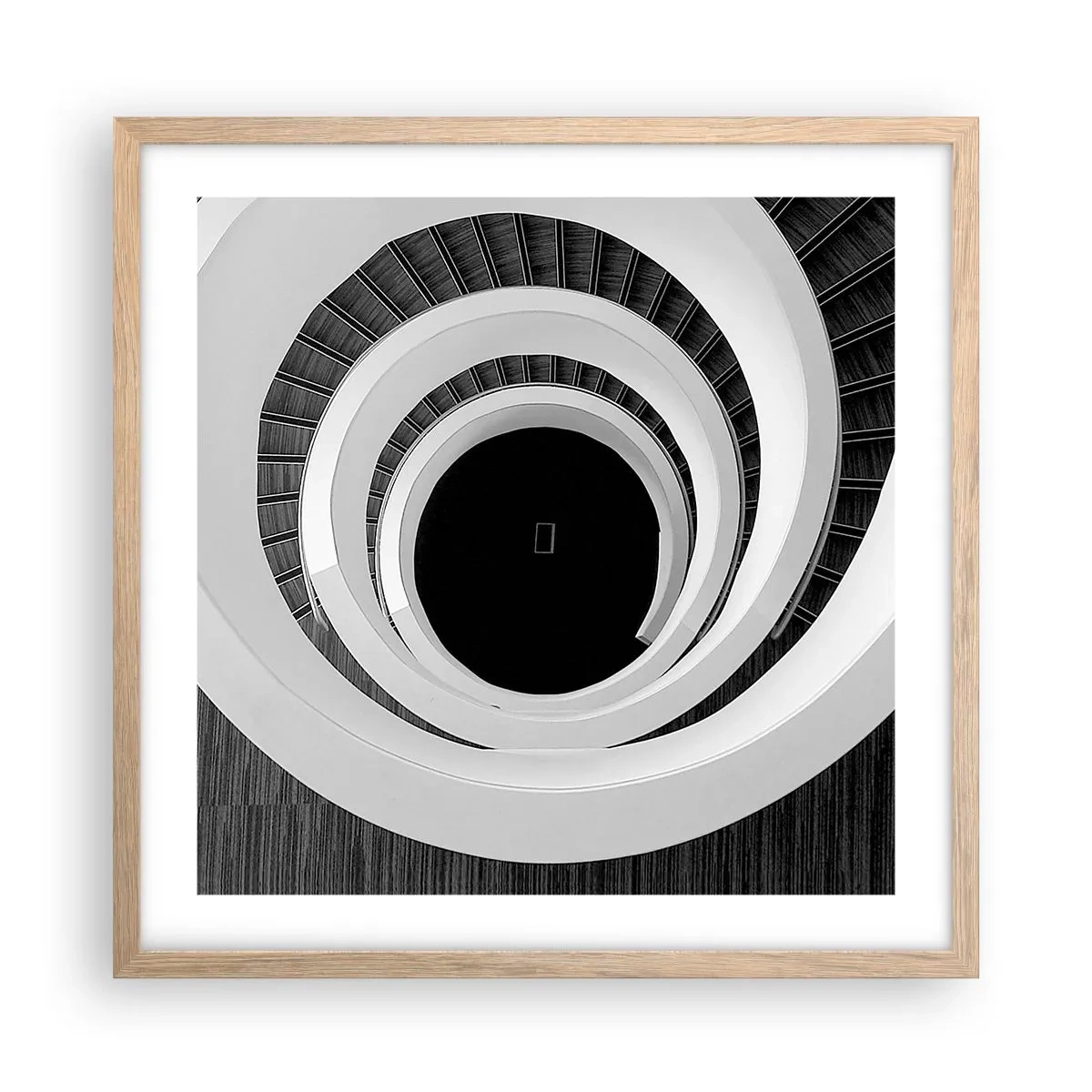 Een poster in een licht eiken lijst - Tot de kern van de zaak - 50x50 cm