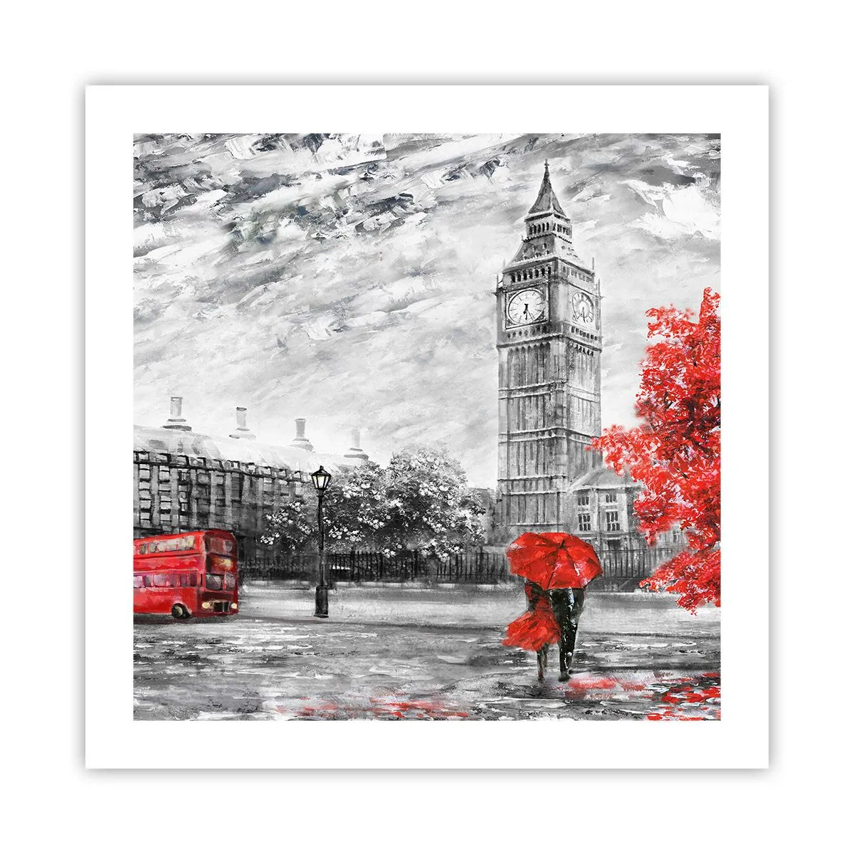 Poster - Een spannende dag - 50x50 cm