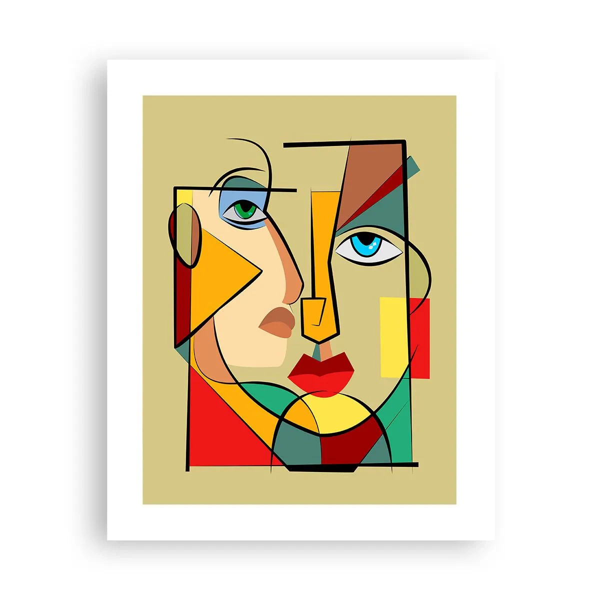 Poster - Bij elkaar passend paar - 40x50 cm