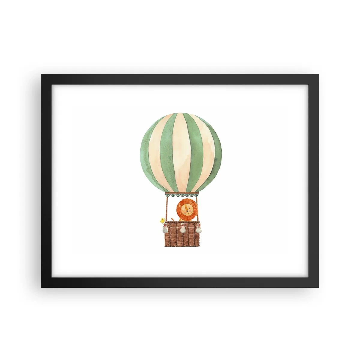 Poster in een zwarte lijst - Leons reizen - 40x30 cm
