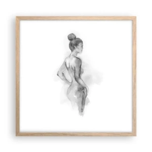 Een poster in een licht eiken lijst - Prachtig als schilderij - 50x50 cm