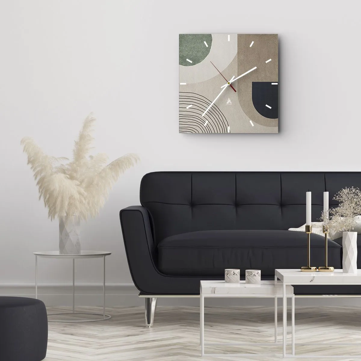 Wandklok - Klok - De zachtheid van het ovaal - 40x40 cm