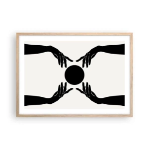 Een poster in een licht eiken lijst - Geheim teken - 70x50 cm