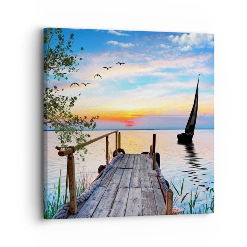 Schilderen op canvas - Goedeavond - 30x30 cm