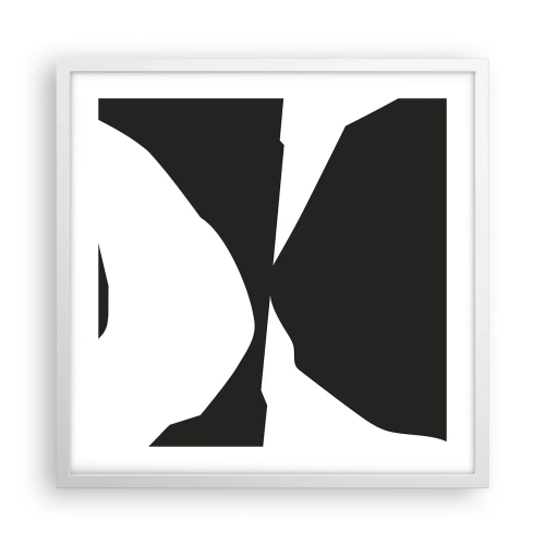Poster in een witte lijst - Positief – negatief - 50x50 cm