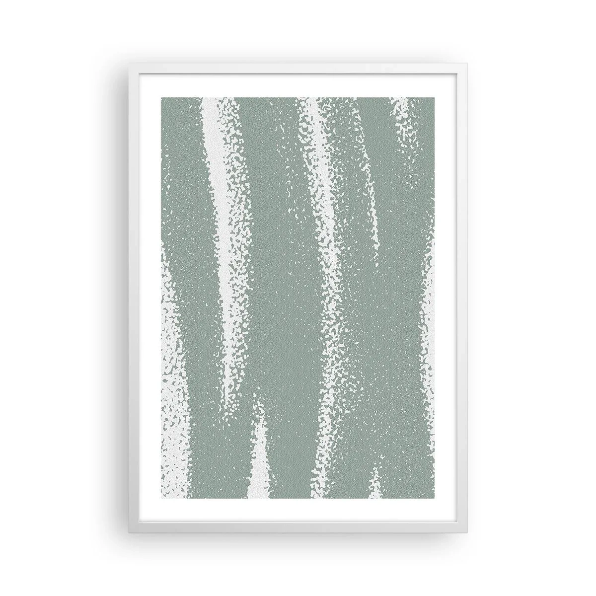 Poster in een witte lijst - Abstractie in een winterklimaat - 50x70 cm