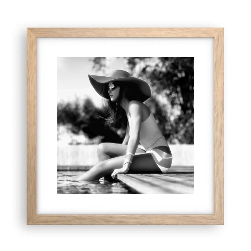 Een poster in een licht eiken lijst - Zomerdroom - 30x30 cm