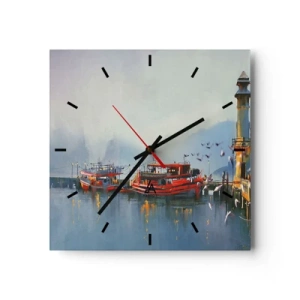 Wandklok - Klok - Aan het einde van de wereld - 30x30 cm
