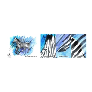 Fotobehang Monster Zelfklevend Deluxe Sticker - Verborgen in strepen - Dieren, Ribben, Afrika - 100x30 cm