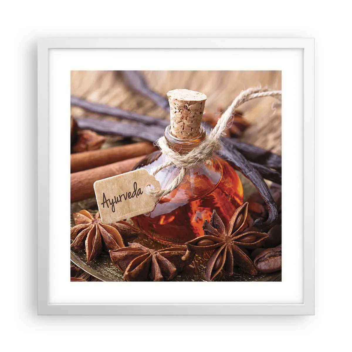 Poster in een witte lijst - Naar de eenheid van lichaam en geest - 40x40 cm