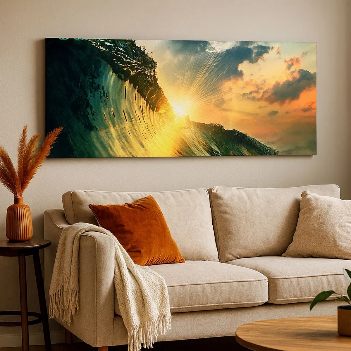 Schilderen op canvas - Surfer, waar ben je? - 100x40 cm