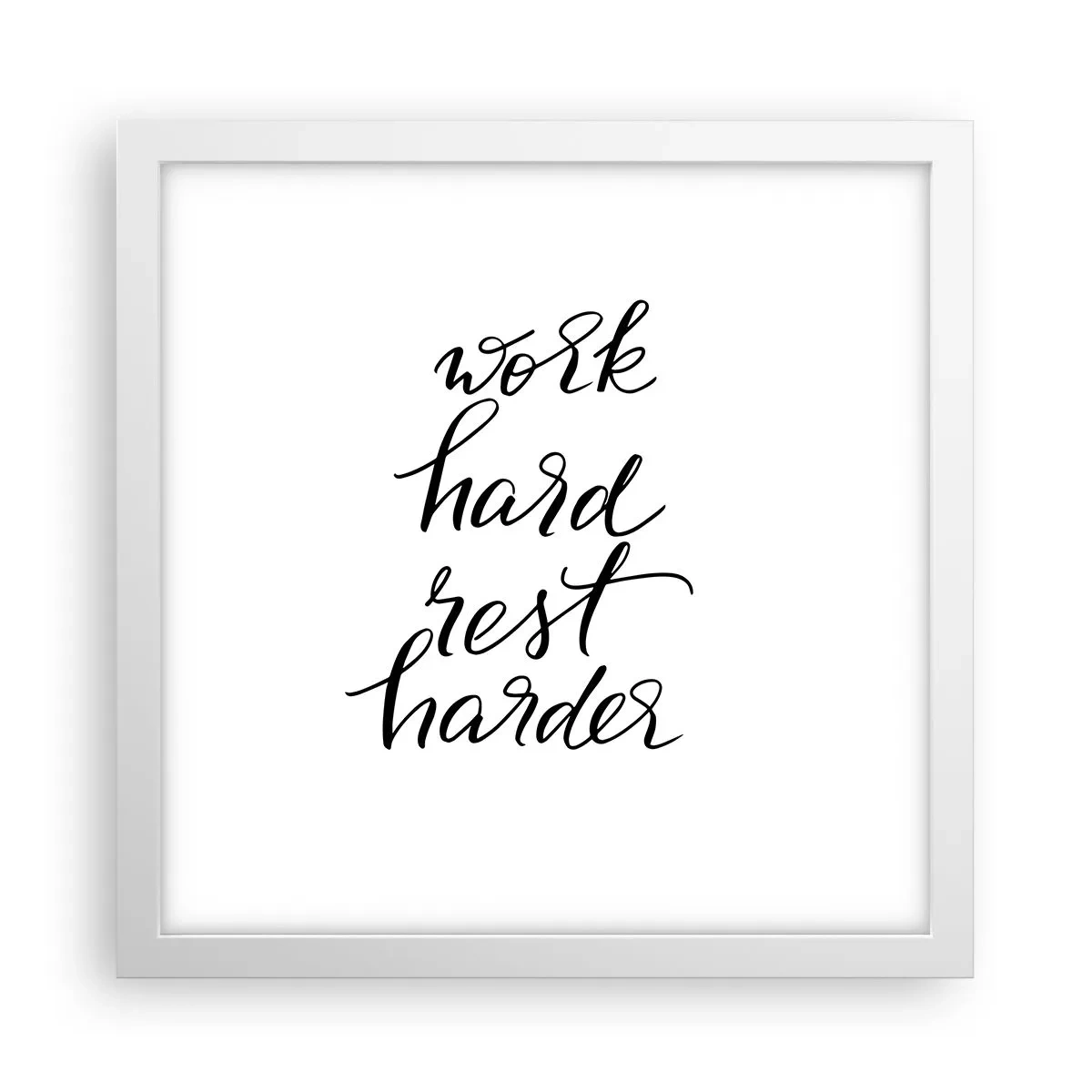 Poster in een witte lijst - Levensbalans - 30x30 cm