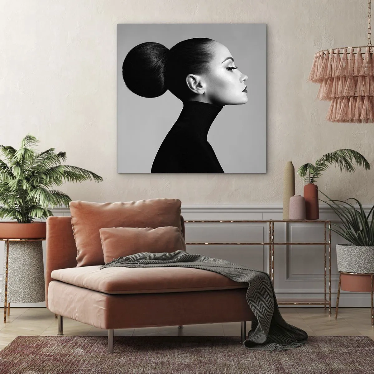 Schilderen op canvas - Moderne Nefertiti - 70x70 cm