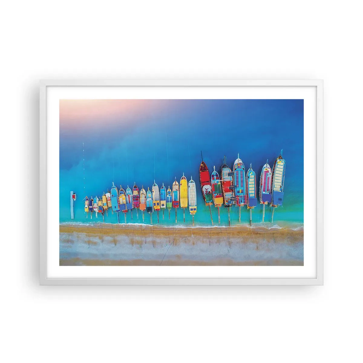 Poster in een witte lijst - Vanuit vogelperspectief - 70x50 cm