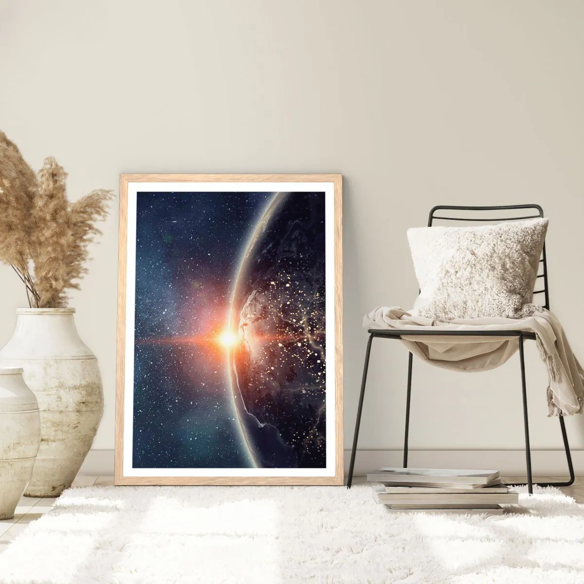 Een poster in een licht eiken lijst - In een nieuw perspectief - 40x50 cm