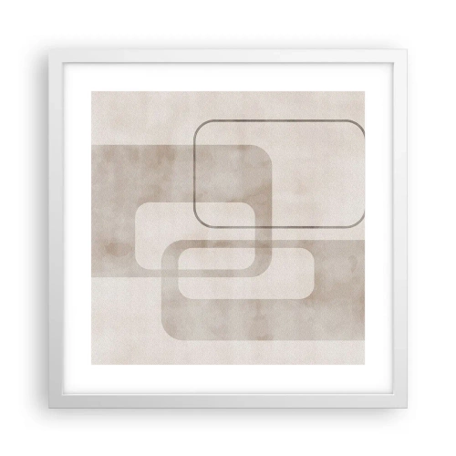 Poster in een witte lijst - Geometrische voeg - 40x40 cm