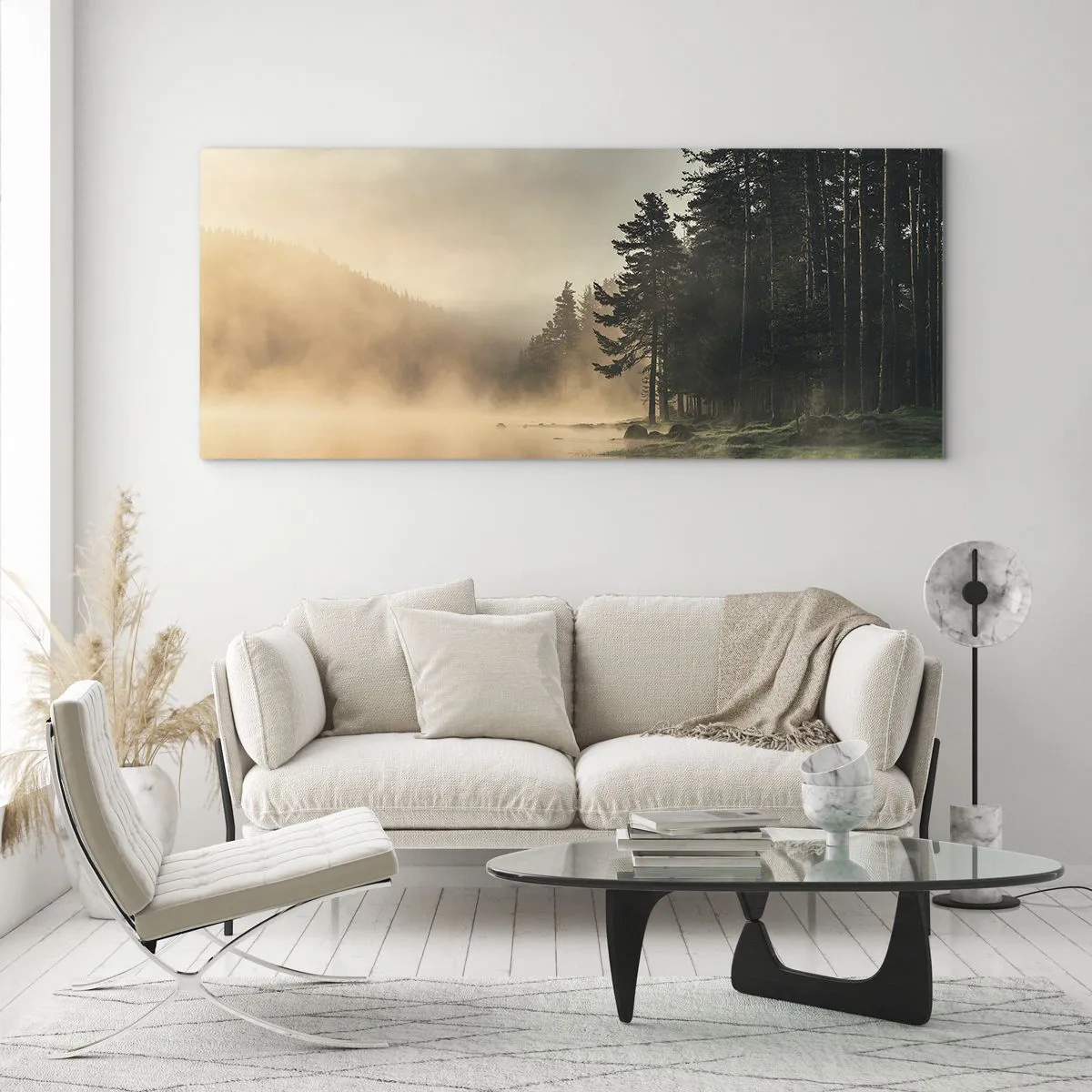 Schilderen op glas - De geboorte van de dag - 100x40 cm