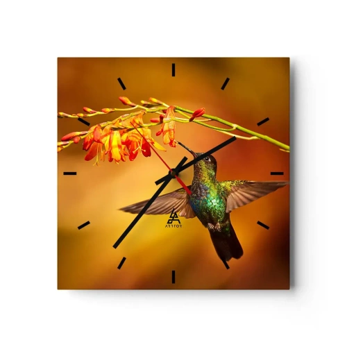 Wandklok - Klok - Een boodschapper van licht volgens de Maya - 40x40 cm