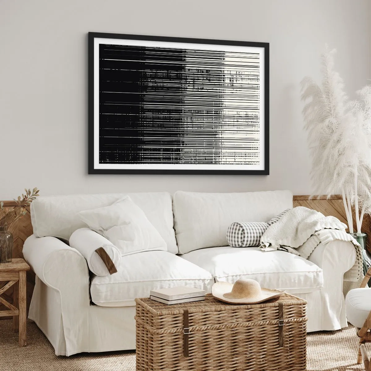 Poster in een zwarte lijst - Golven en vibraties - 70x50 cm