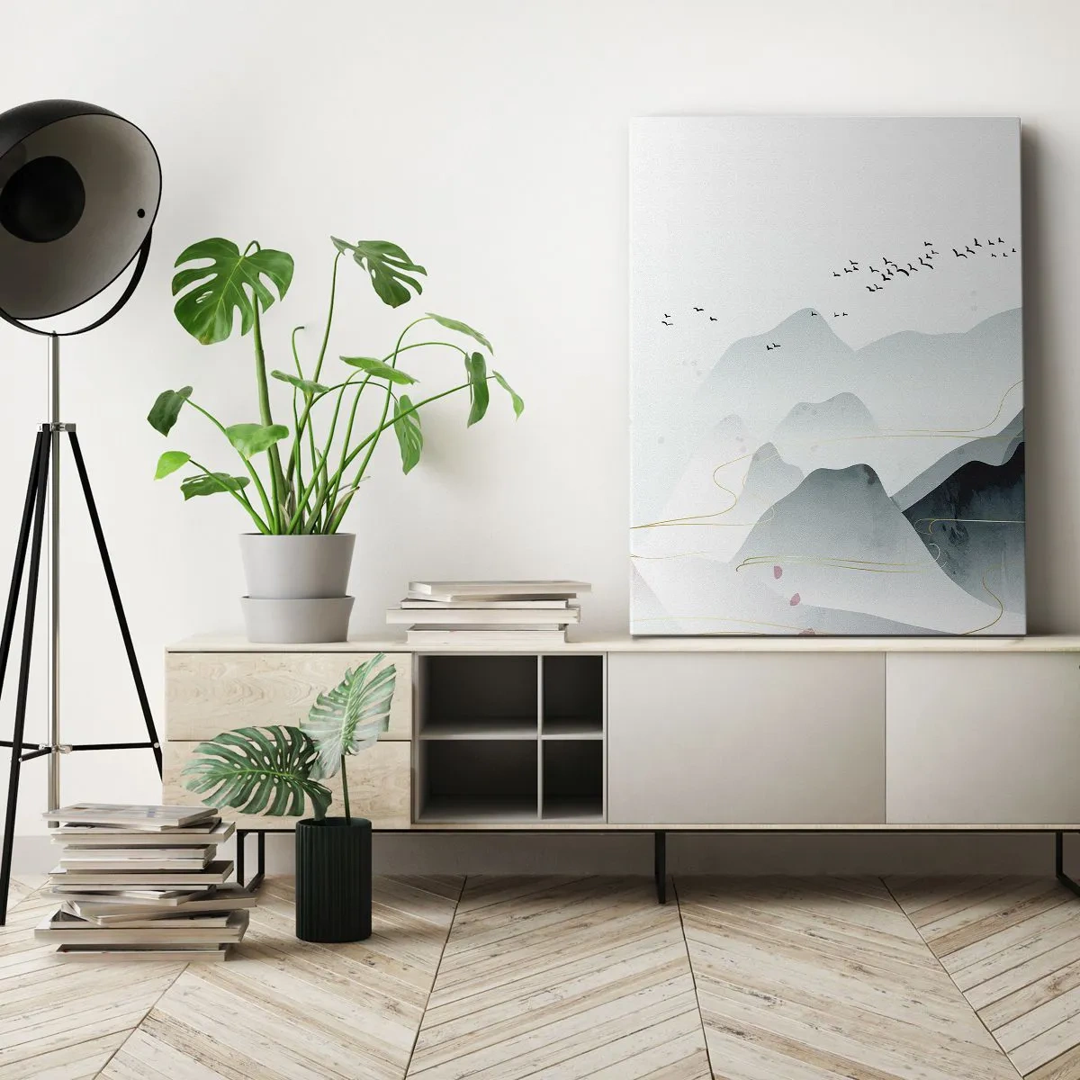 Schilderen op canvas - Over de toppen - 45x80 cm