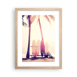 Een poster in een licht eiken lijst - Het wordt een geweldige dag - 30x40 cm