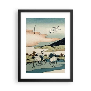 Poster in een zwarte lijst - In de Japanse geest - 30x40 cm