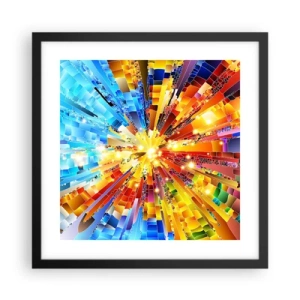 Poster in een zwarte lijst - In medias res - 40x40 cm