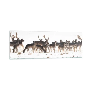 Schilderen op glas - De kerst komt eraan? - 90x30 cm