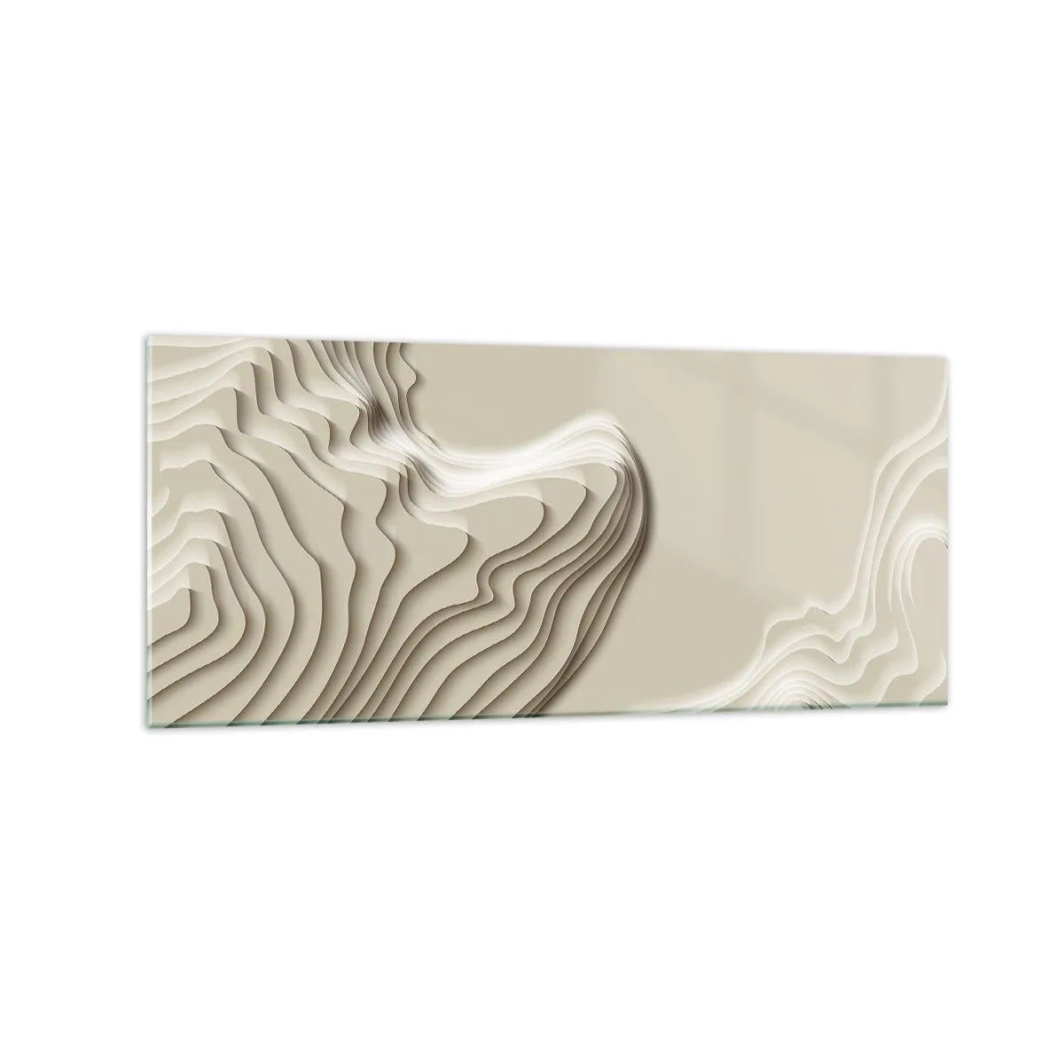 Schilderen op glas - Kunst topografie - 120x50 cm