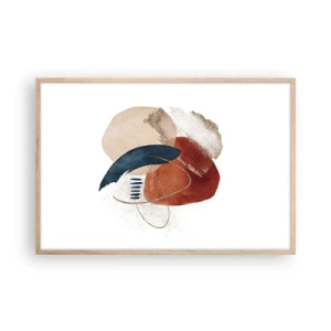 Een poster in een licht eiken lijst - Ovale compositie - 91x61 cm