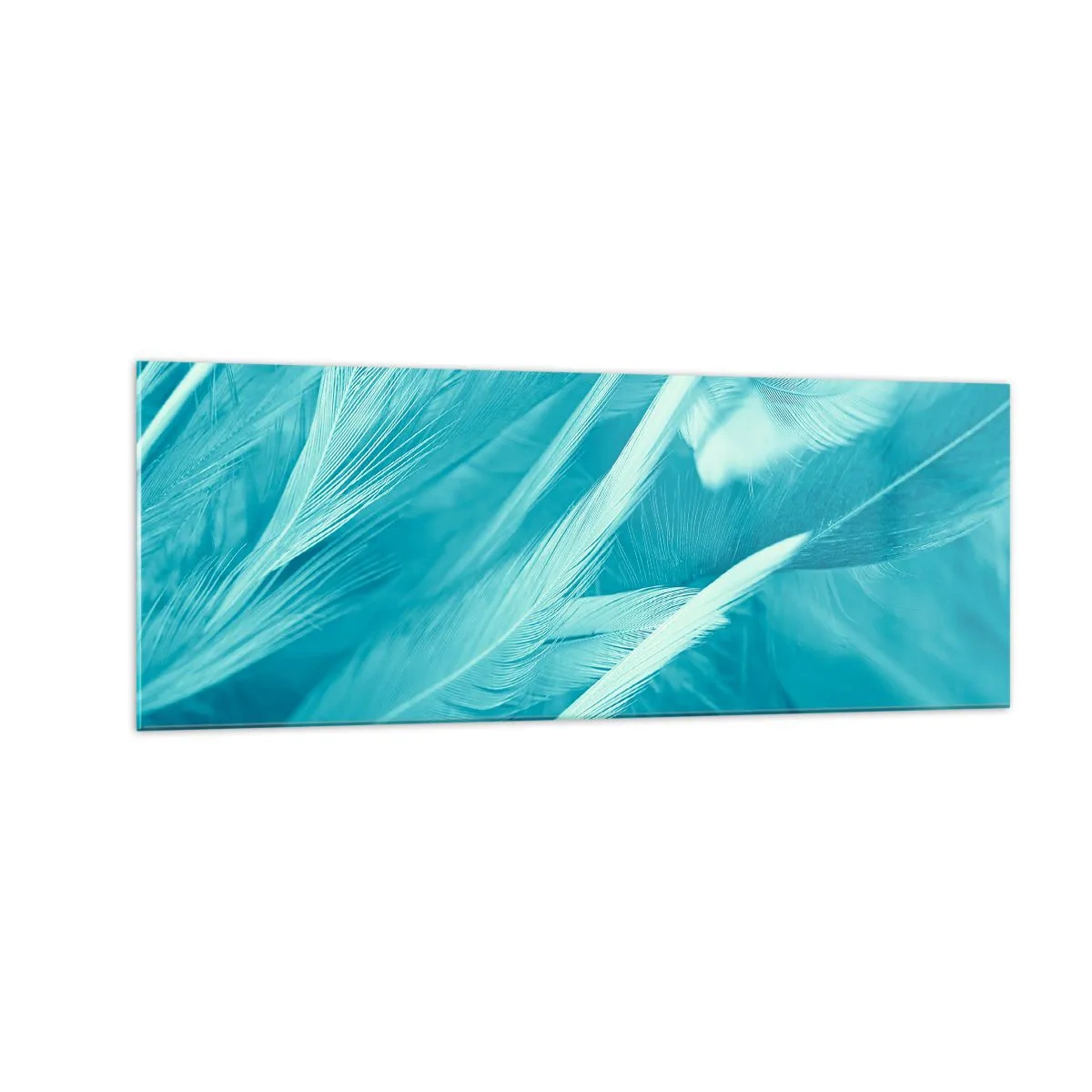 Schilderen op glas - Verdrinken in pluisjes - 140x50 cm