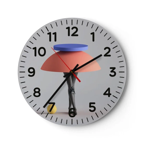 Wandklok - Klok - Surrealistische compositie - 40x40 cm