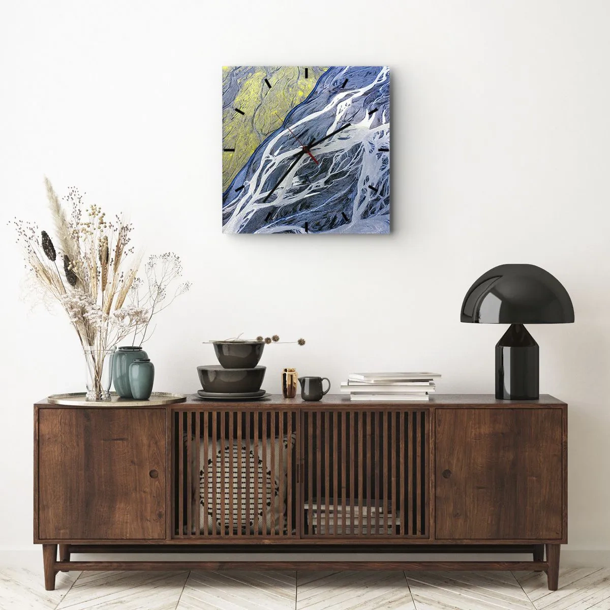 Wandklok - Klok - Rotstekeningen van de natuur - 30x30 cm
