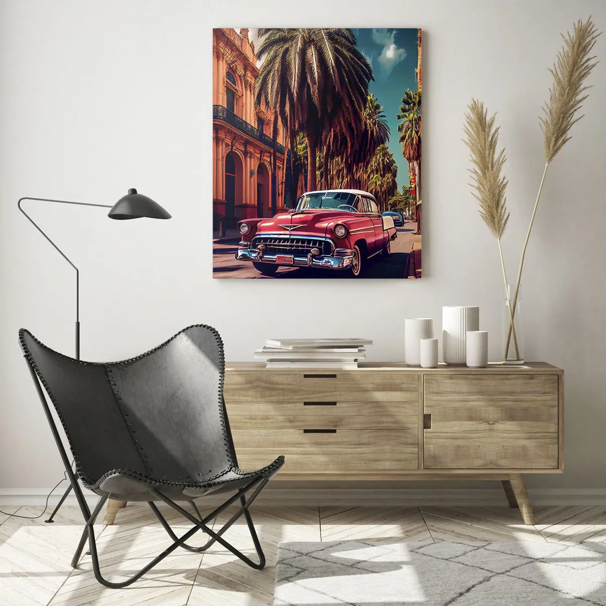 Schilderen op glas - Nog steeds in Havanna - 70x100 cm