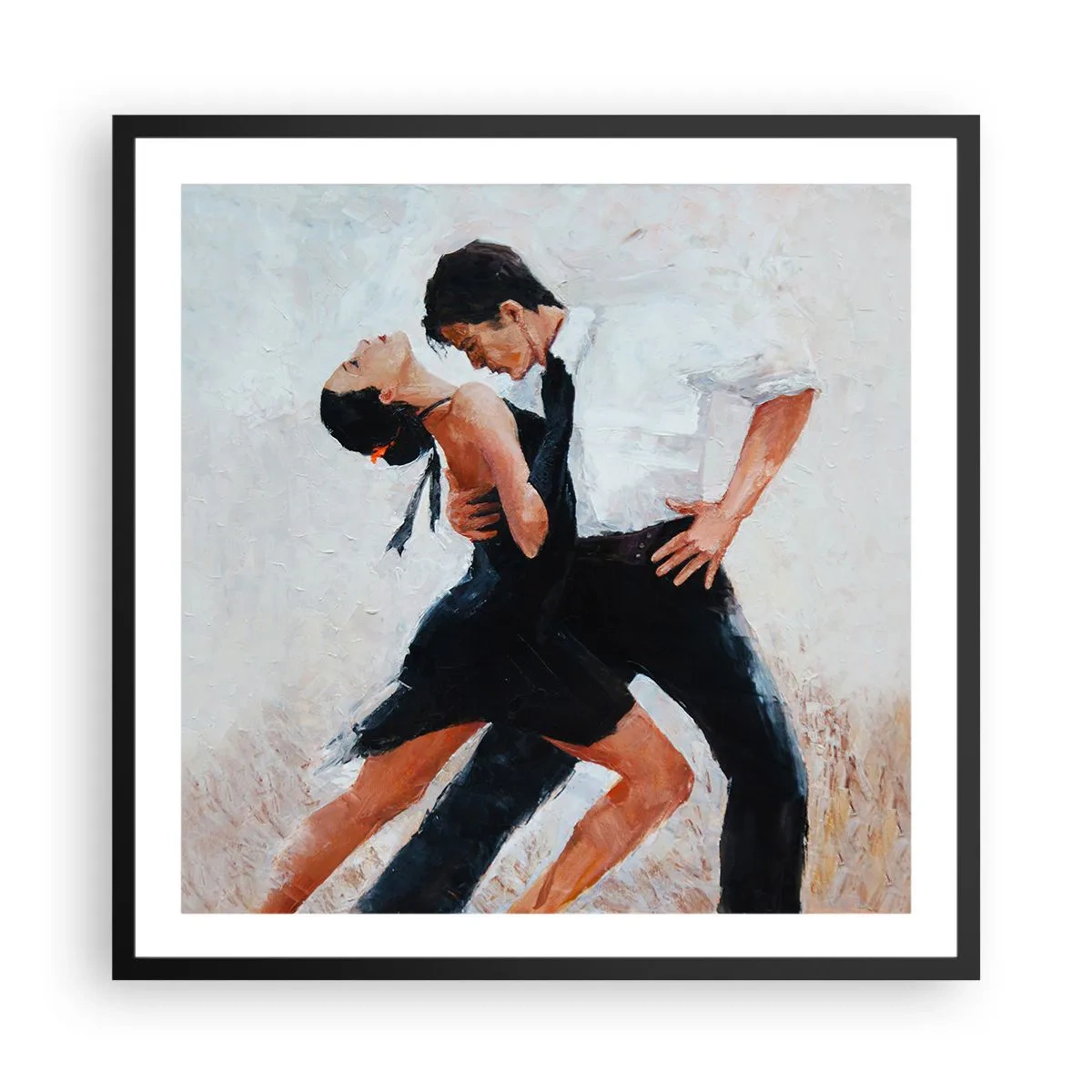Poster in een zwarte lijst - Tango van mijn dromen - 60x60 cm