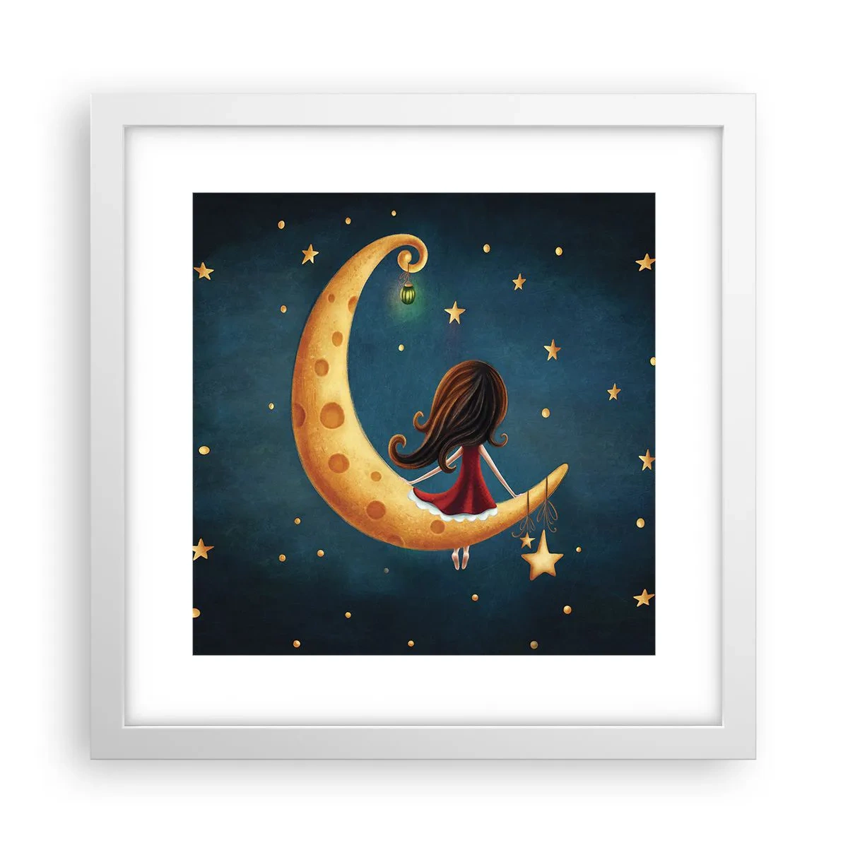 Poster in een witte lijst - Een keer… - 30x30 cm