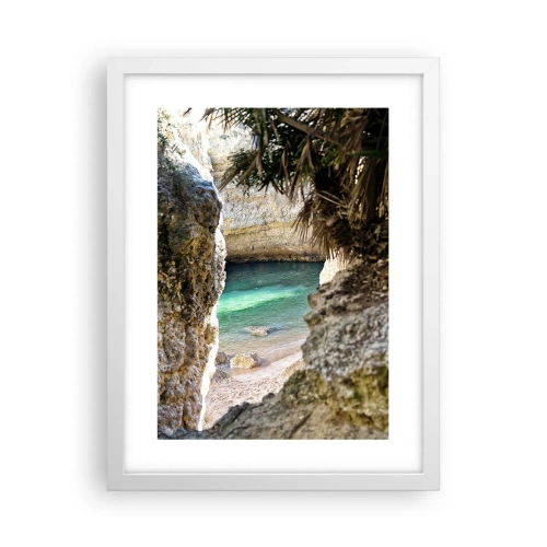 Poster in een witte lijst - Turkoois baai - 30x40 cm