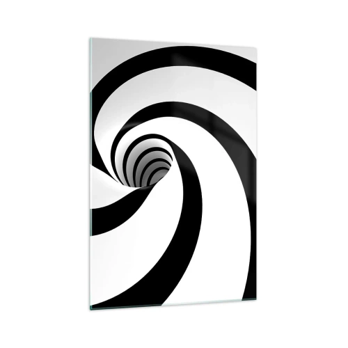 Schilderen op glas - Toegeven aan de draaikolk? - 70x100 cm