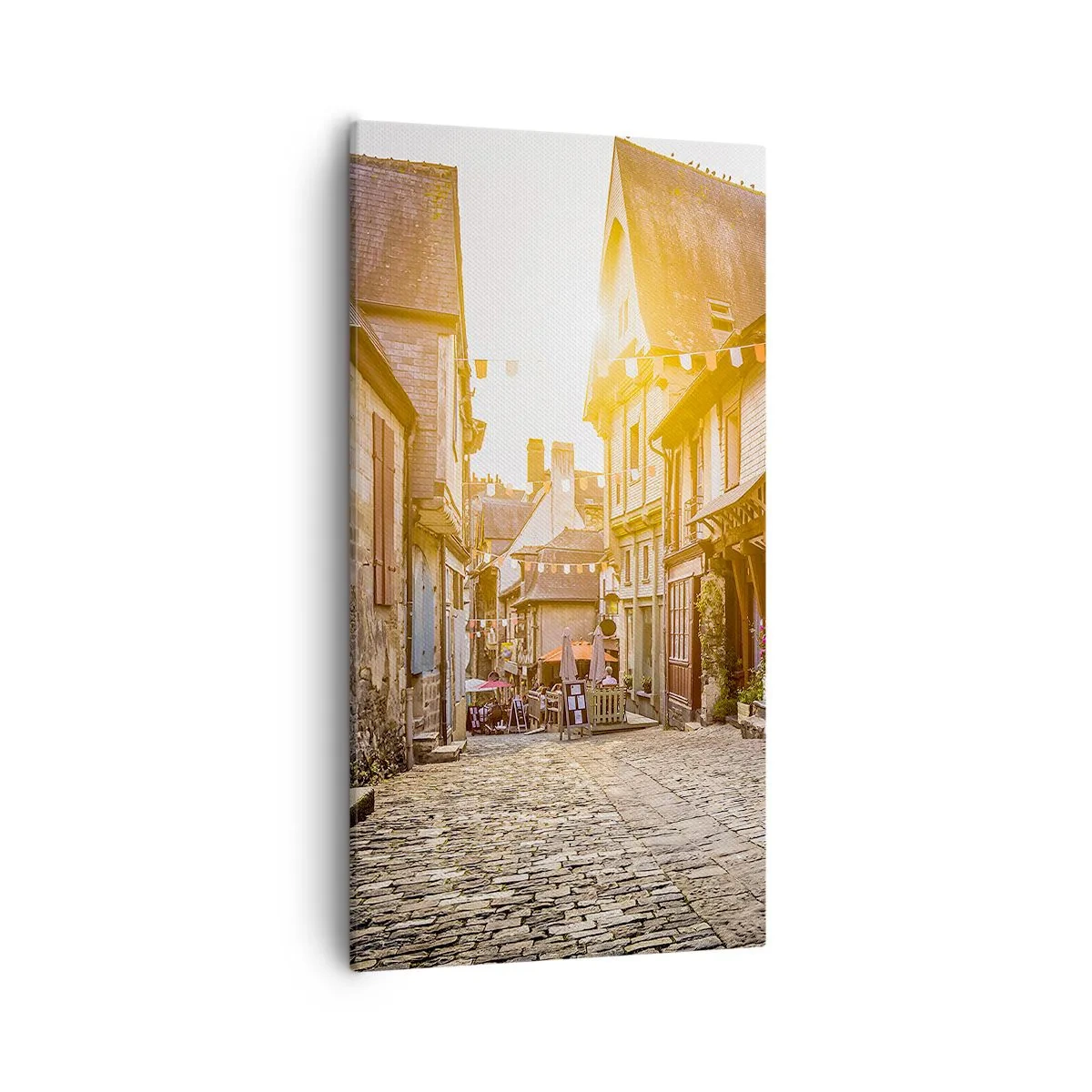 Schilderen op canvas - De witte geest van het stadje - 55x100 cm