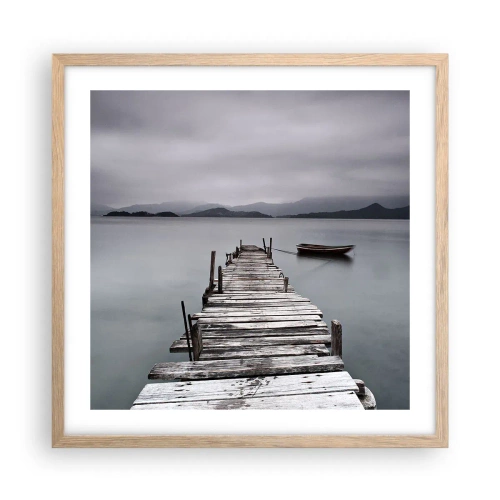 Een poster in een licht eiken lijst - Je kunt morgen gaan - 50x50 cm