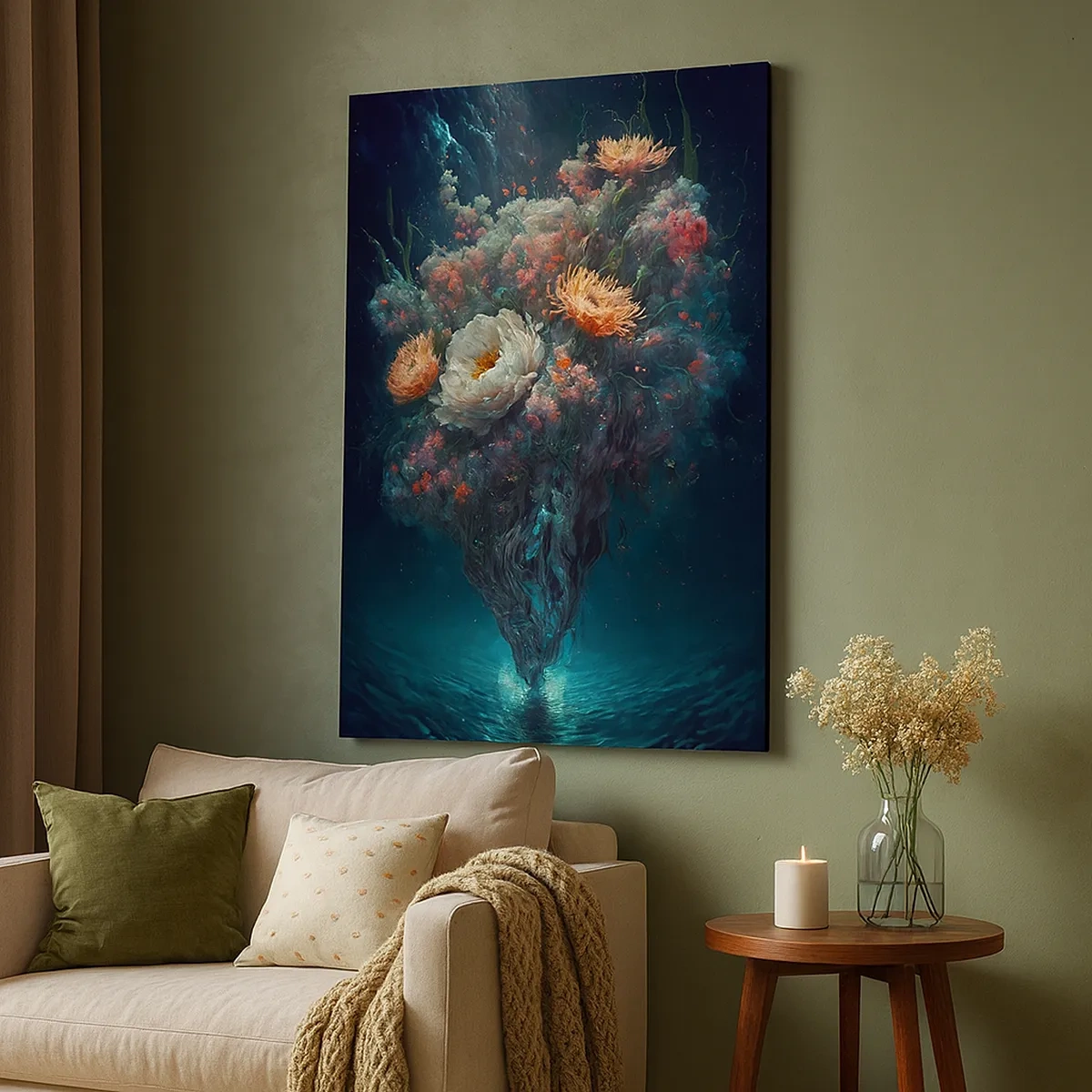 Schilderen op canvas - Een vreemde tuin - 50x70 cm