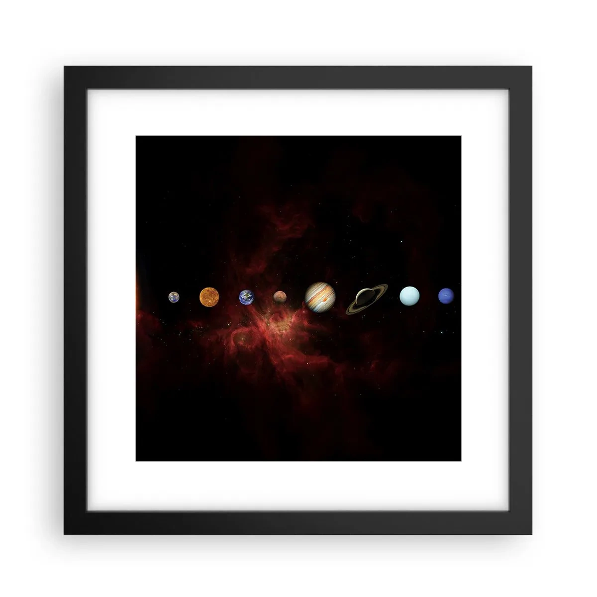 Poster in een zwarte lijst - Onze buurt - 30x30 cm