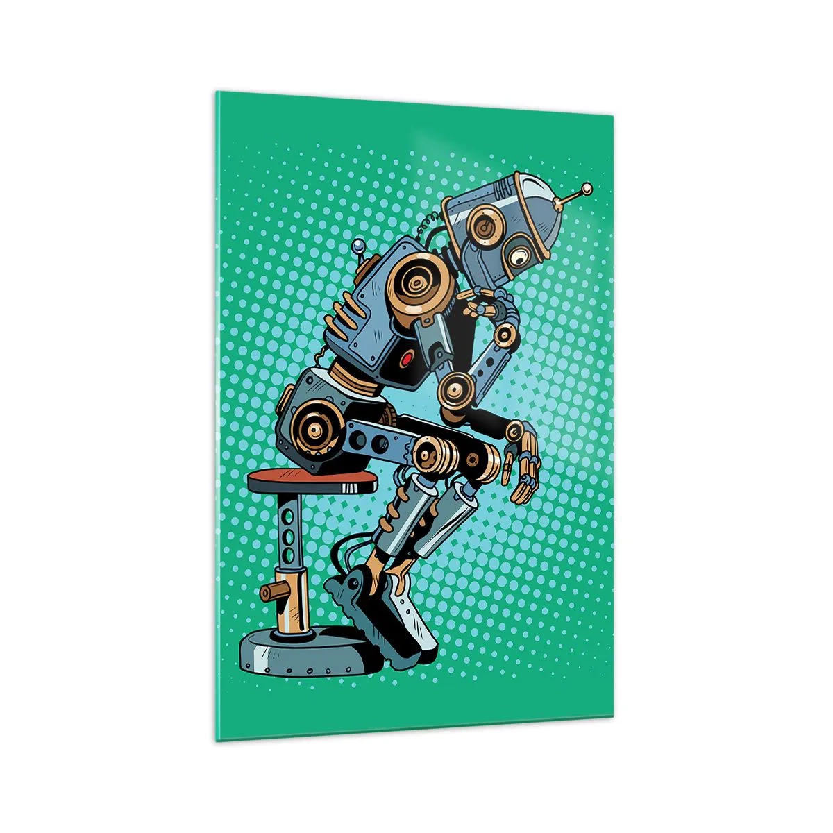 Schilderen op glas - Boven de essentie van het zijn - 70x100 cm